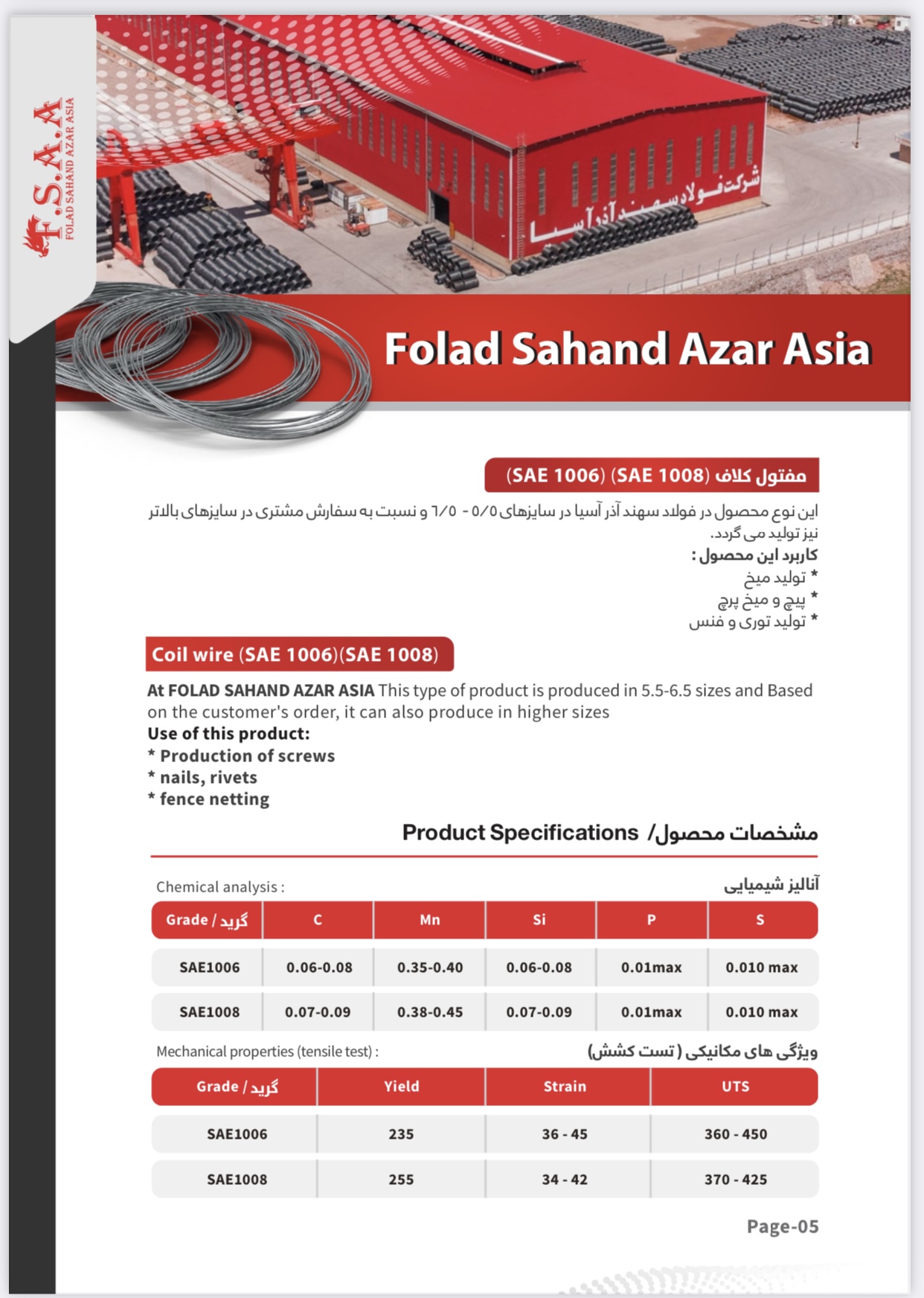 فروش کلاف فولادی بستان آباد