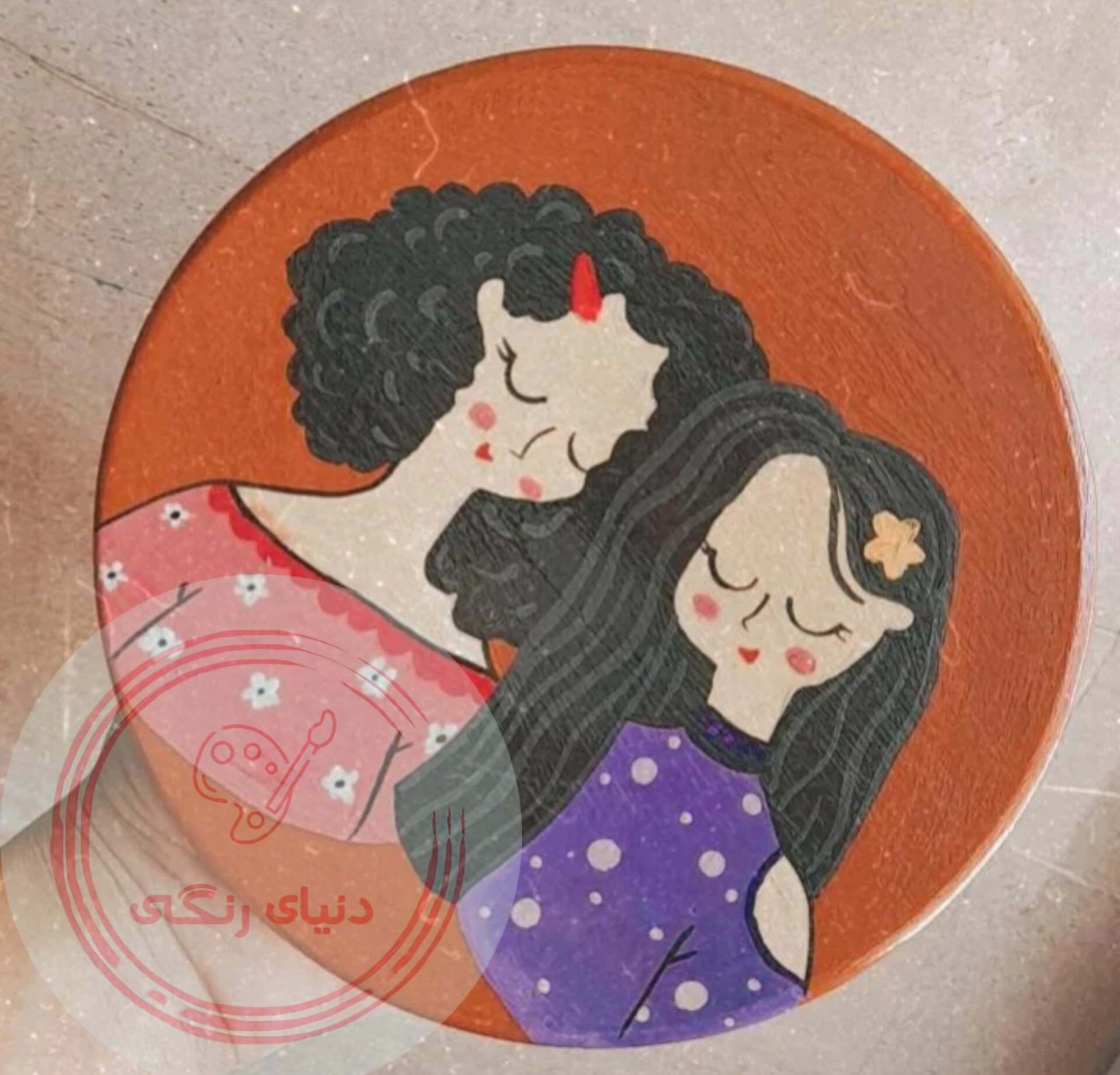 اجرا ديوار کوب سفالی و چوبی 