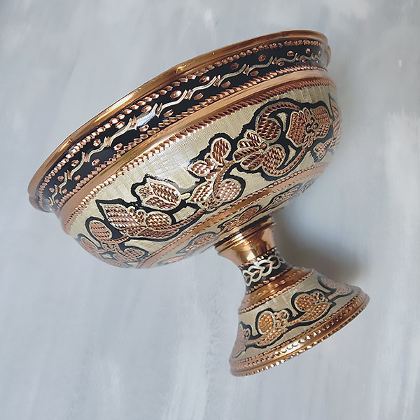 شکلات خوری مسی نقره کوب