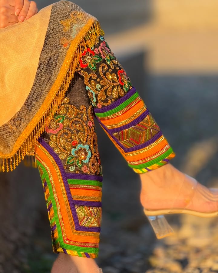 شلوار بندری گلابتونی