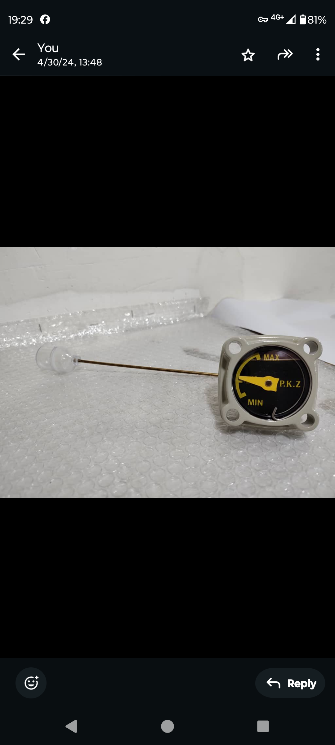 Oil level indicatore gage