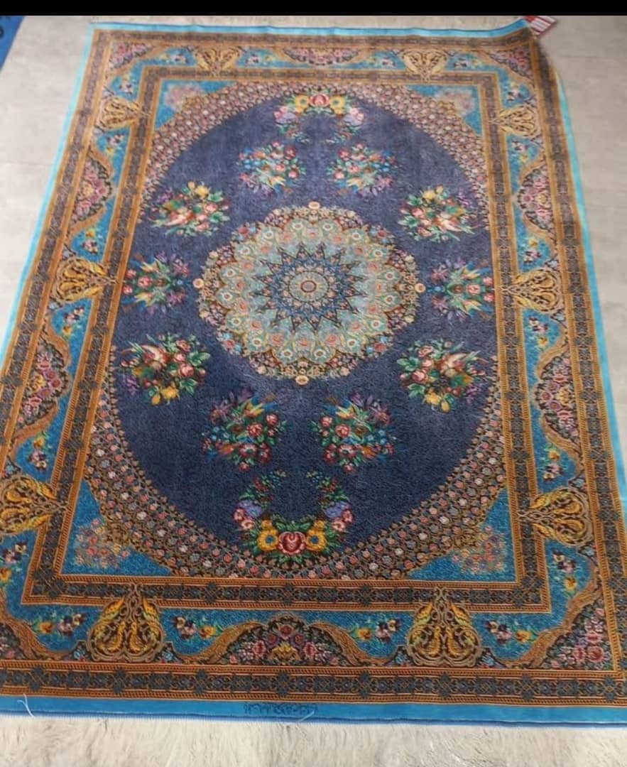 قالیچه دستباف تمام ابریشم قمی
