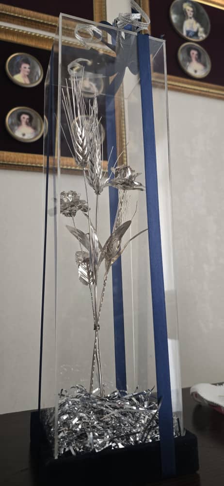 گل و گندم تمام نقره زینتی