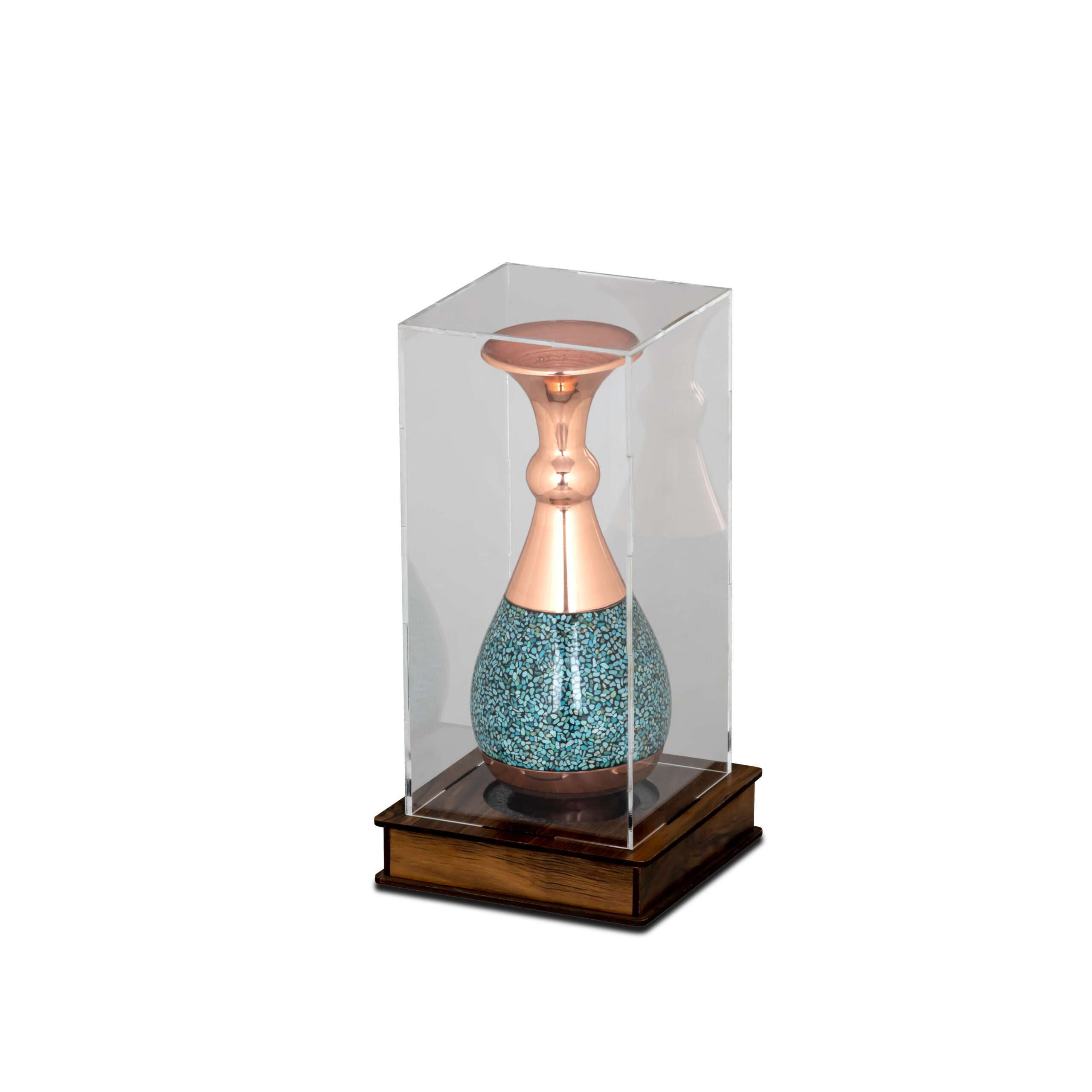 گلدان مس و فیروزه