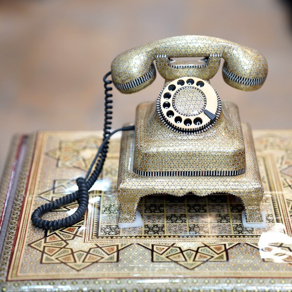 تلفن سنتی خاتم کاری شده نفیس