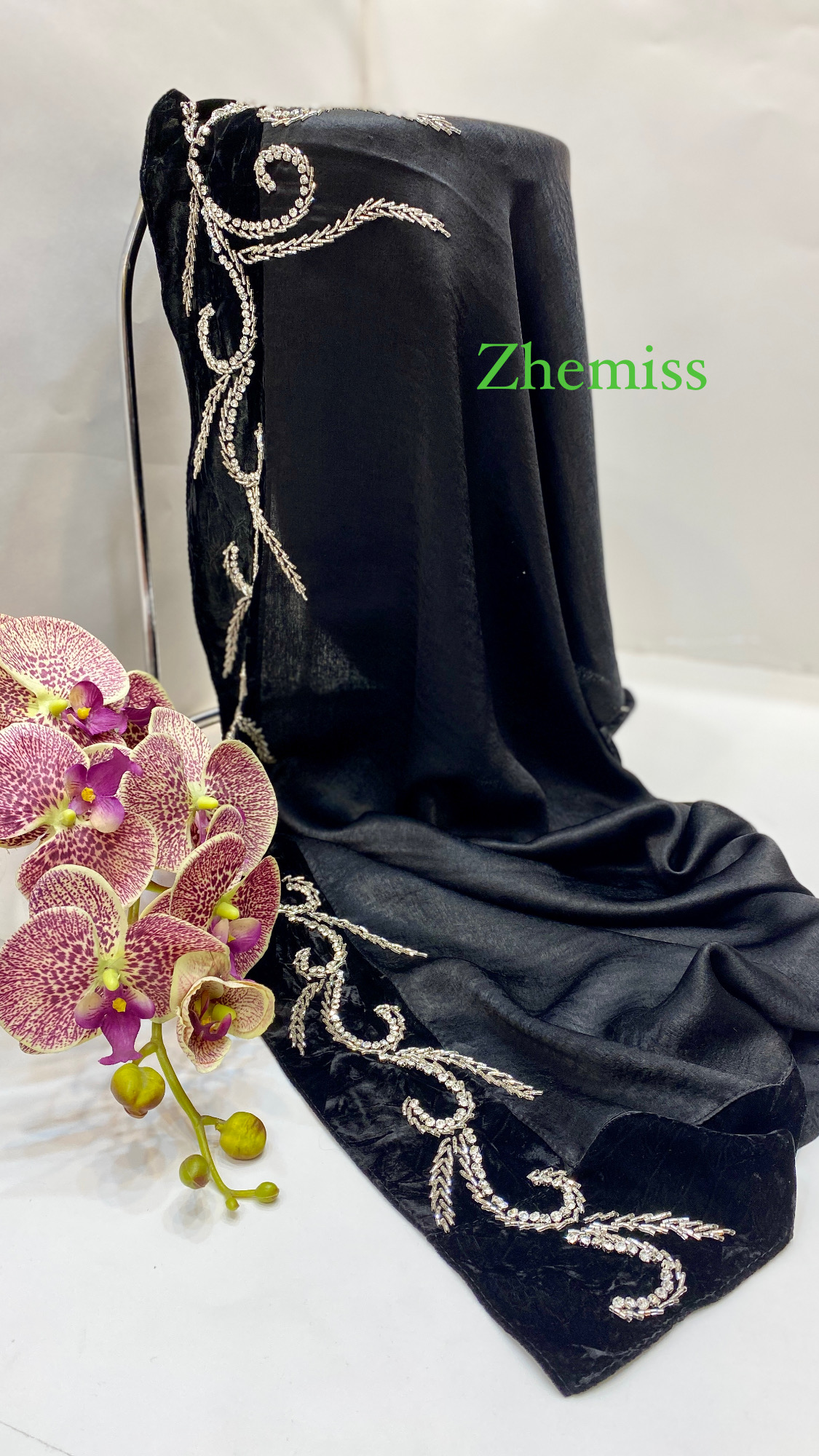 شال   جواهر دوزی دست دوز