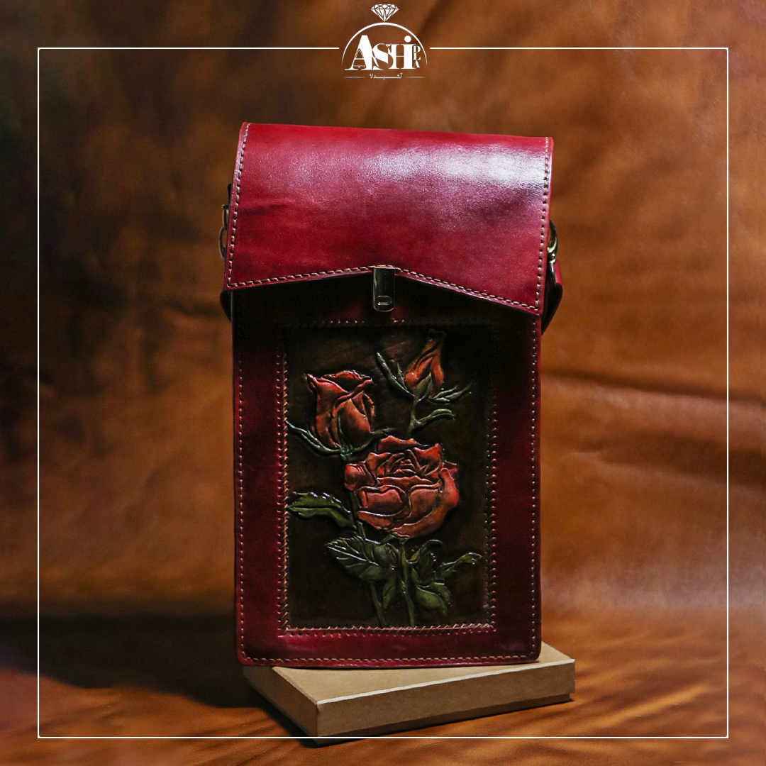 کیف چرم طبیعی دستدوز 