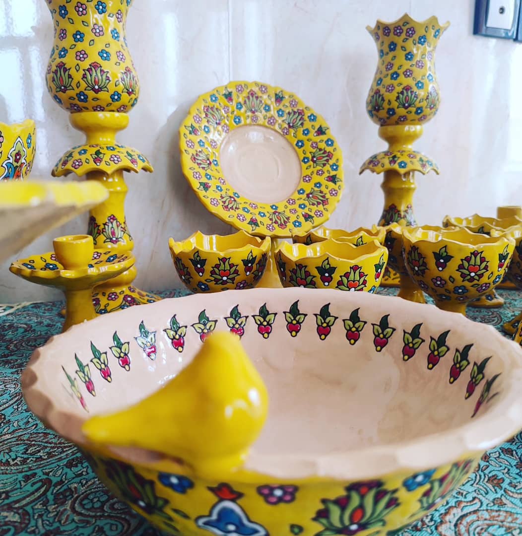صنایع دستی ظروف مینا کاری 