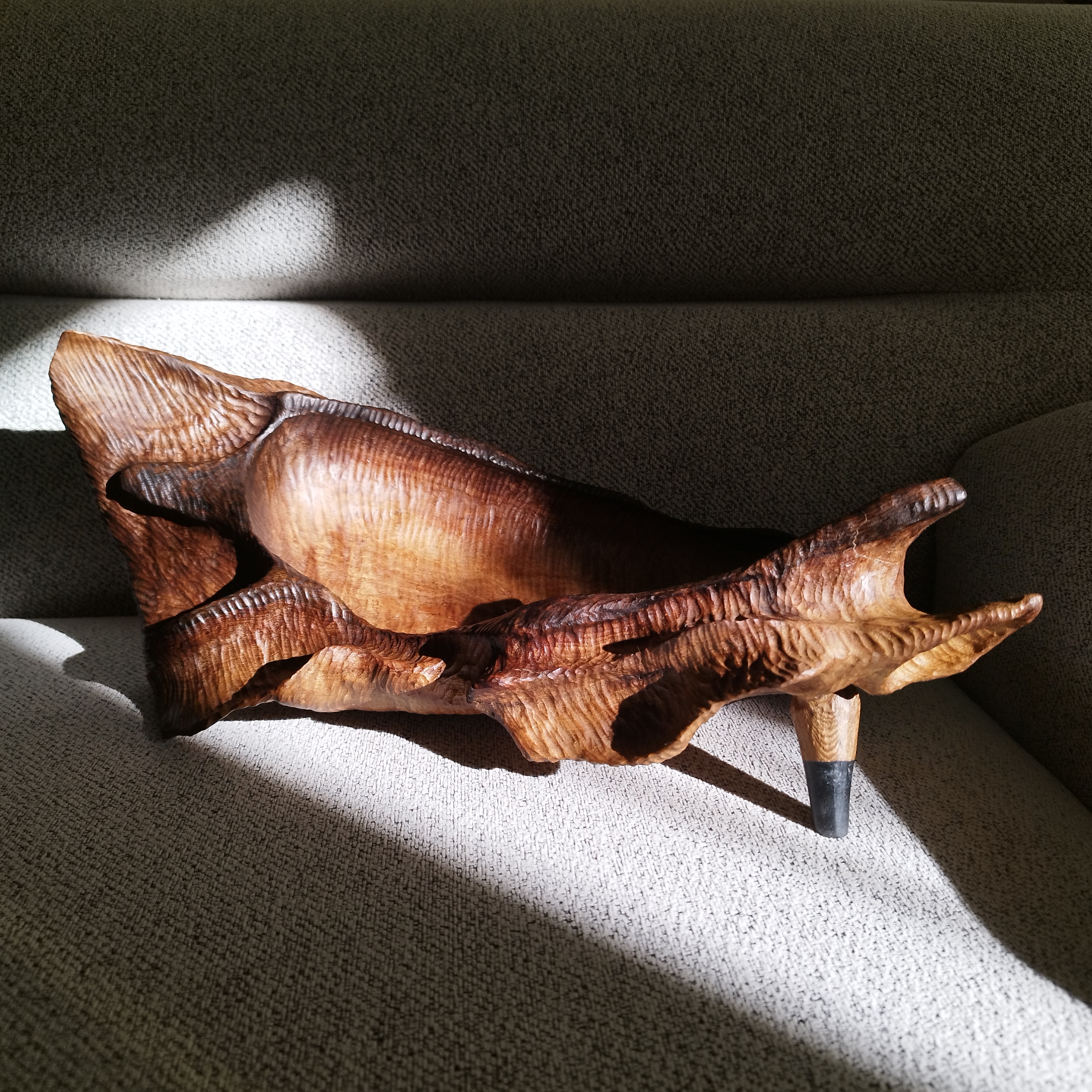 ظرف تمام دستتراش چوبی