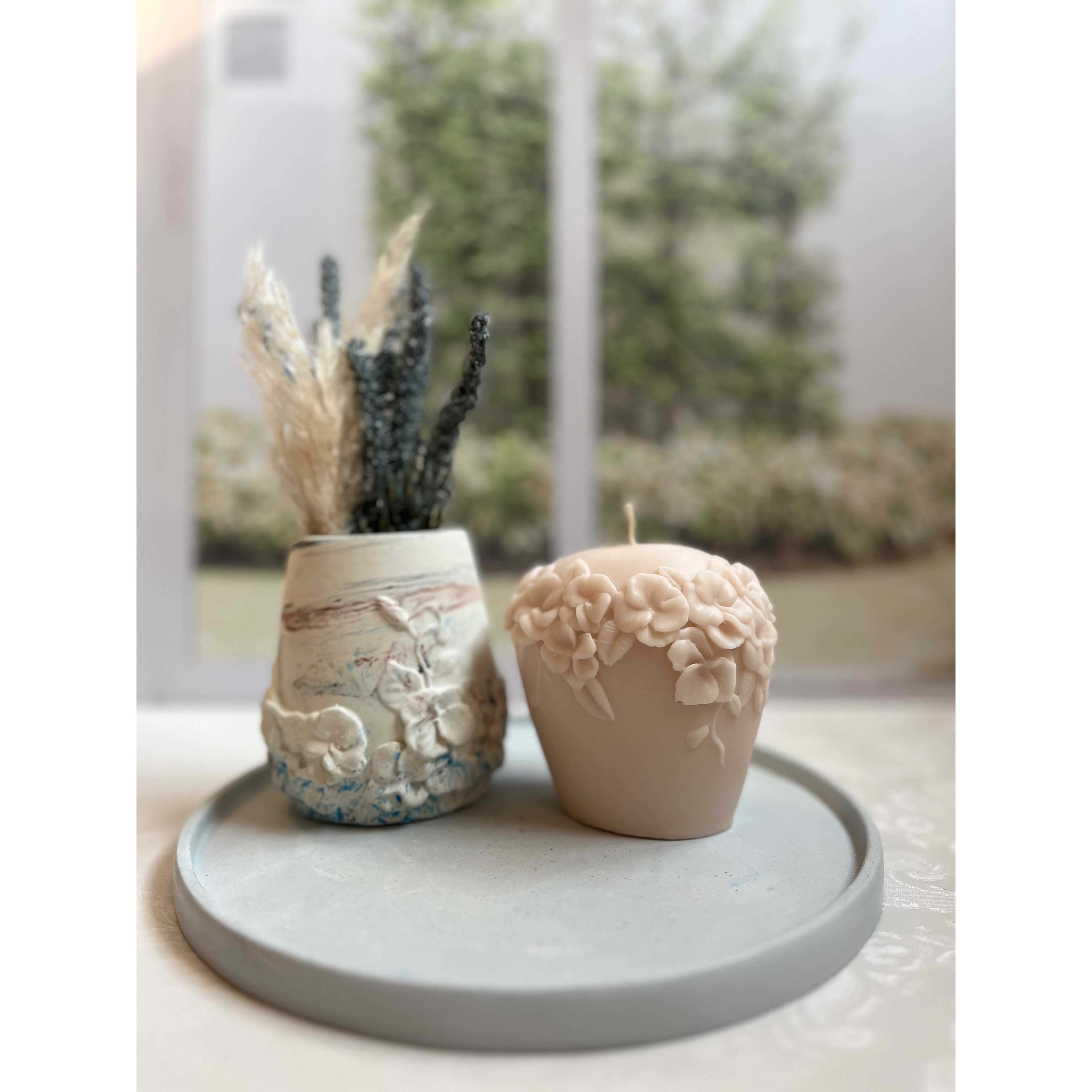 ست شمع وگلدان