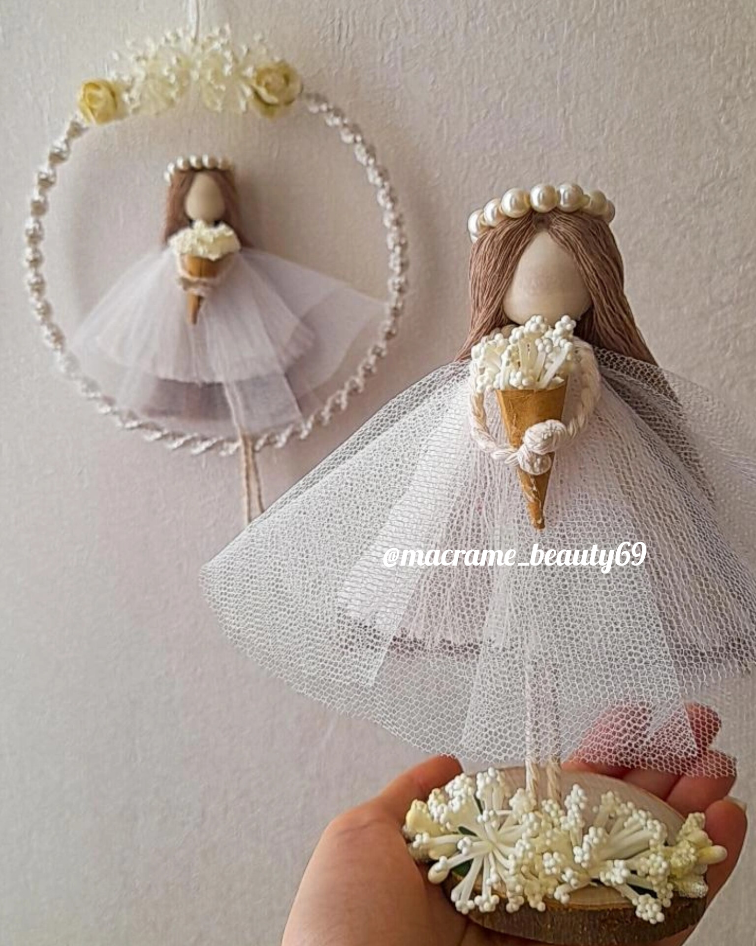 آویز عروسک مکرومه