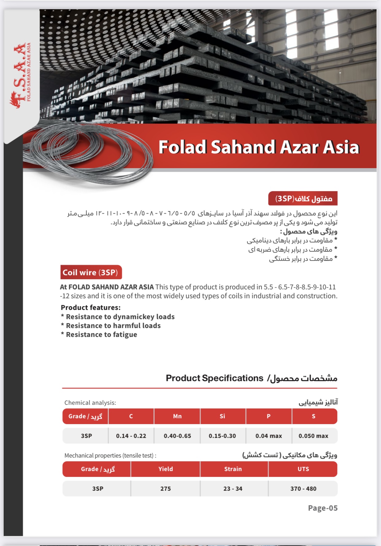 فروش کلاف فولادی بستان آباد