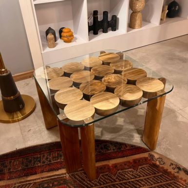 میز جلو مبلی تمام چوب