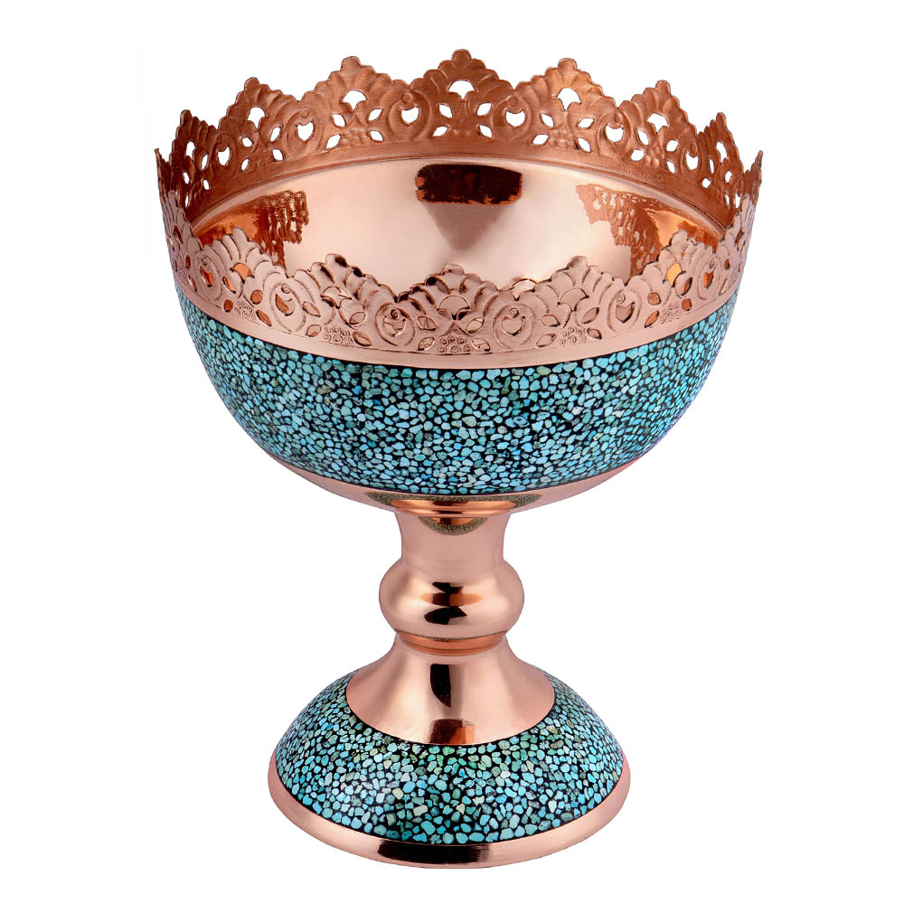 آجیل خوری مس و فیروزه کوبی