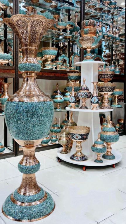 فروش انواع ظروف مسی و فیروزه کوب