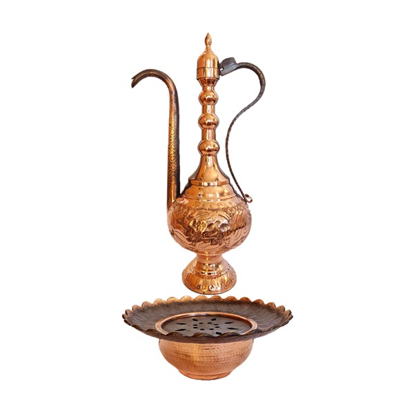 افتابه لگن مسی قلم زنی