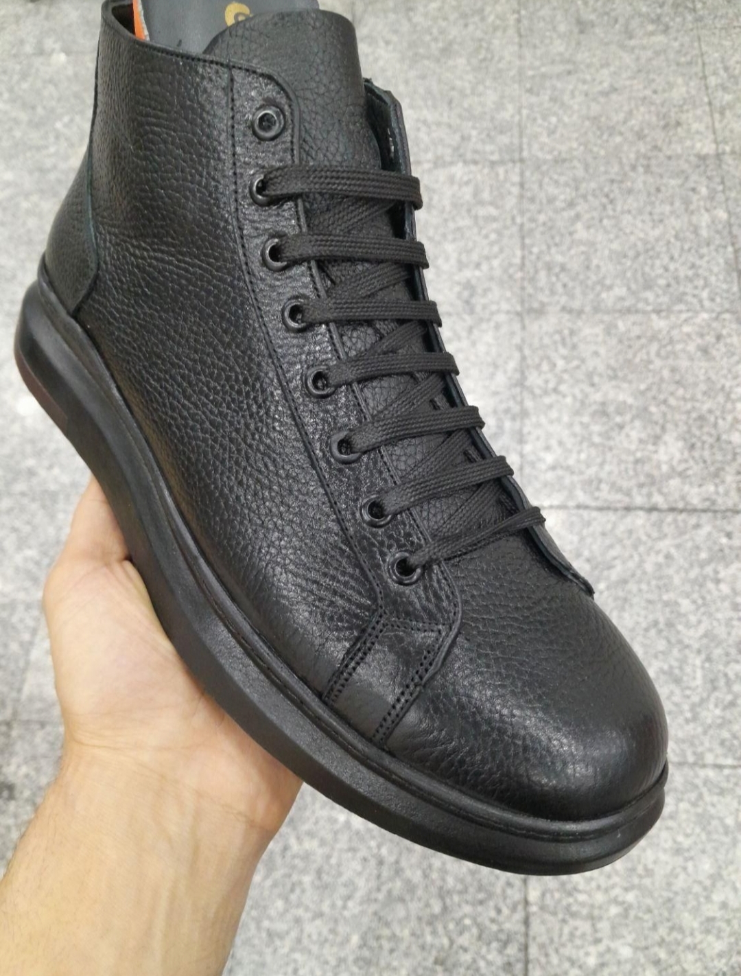 کفش چرم نیم بوت مردانه