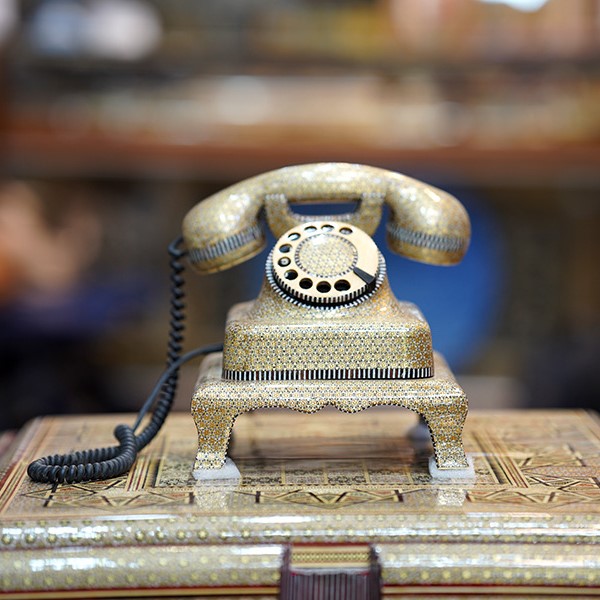 تلفن سنتی خاتم کاری شده نفیس