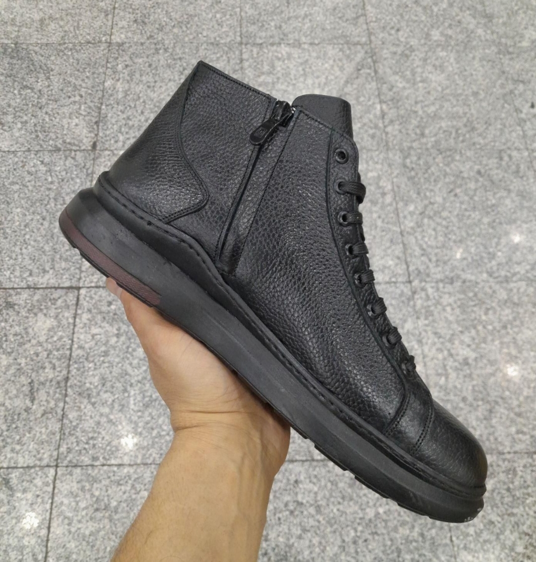 کفش چرم نیم بوت مردانه