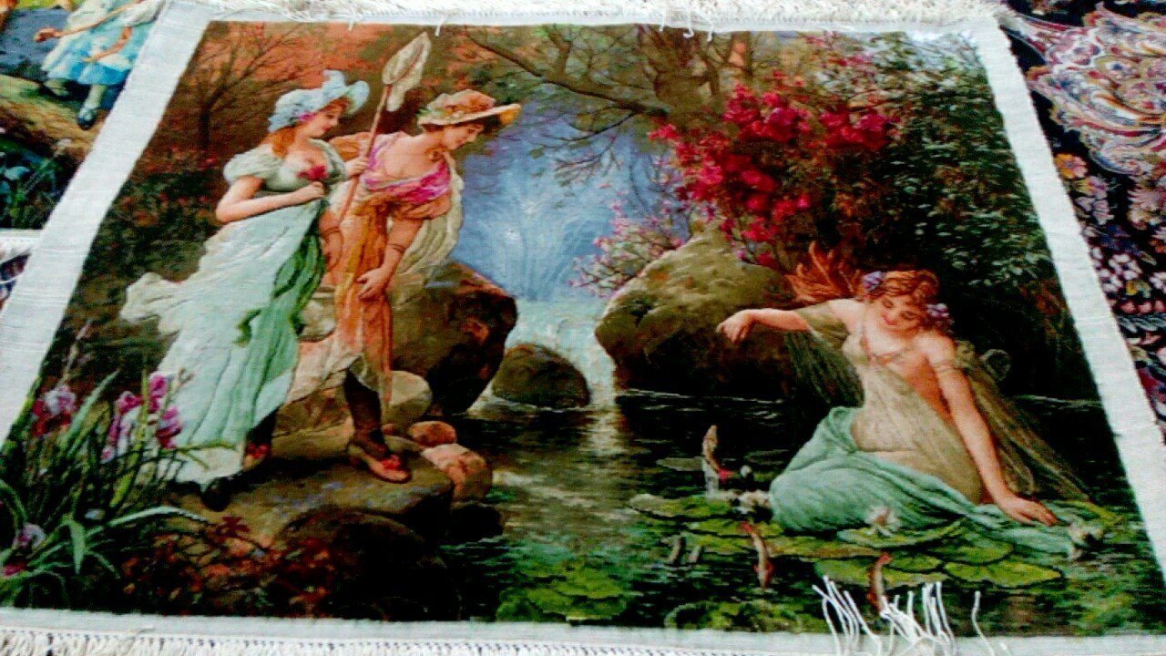 تابلو فرش ابریشم