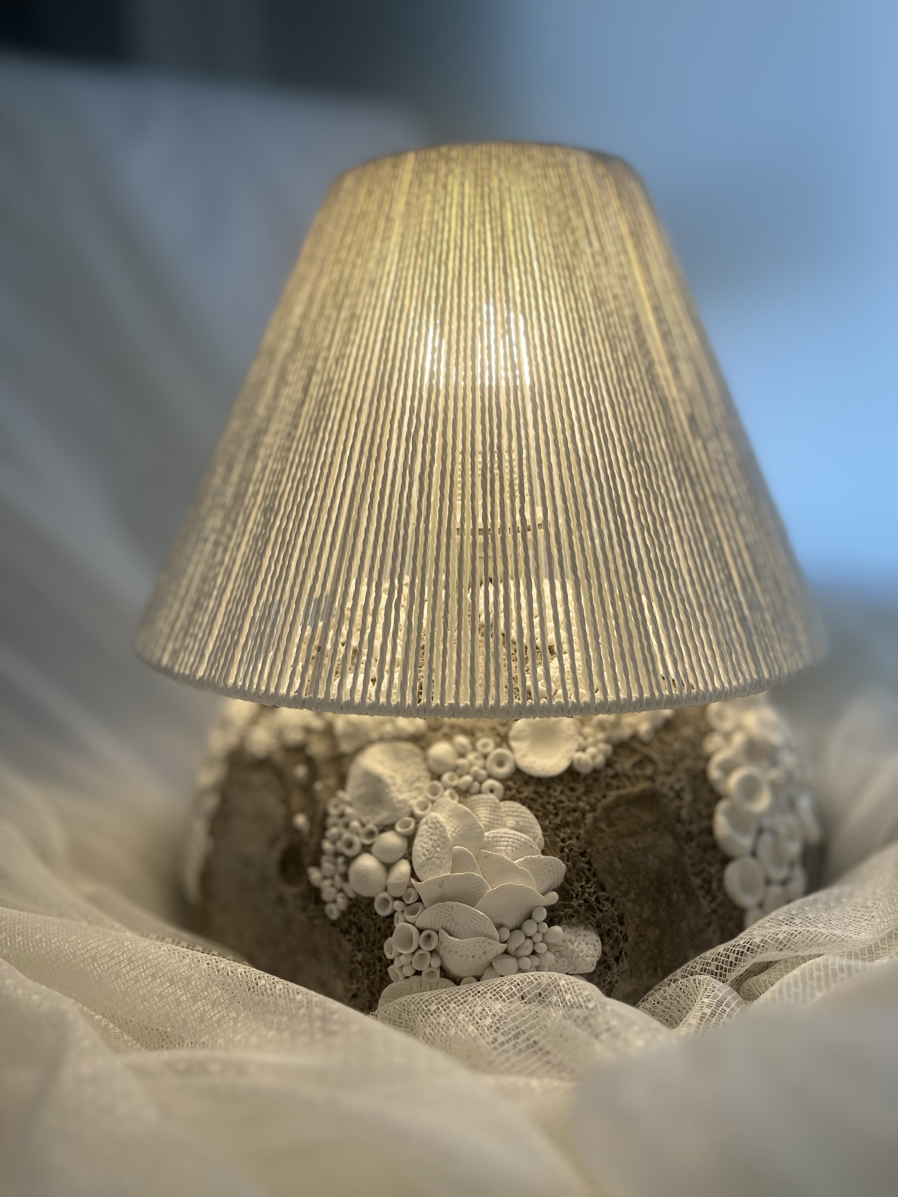 Papier-mâché lampshade
