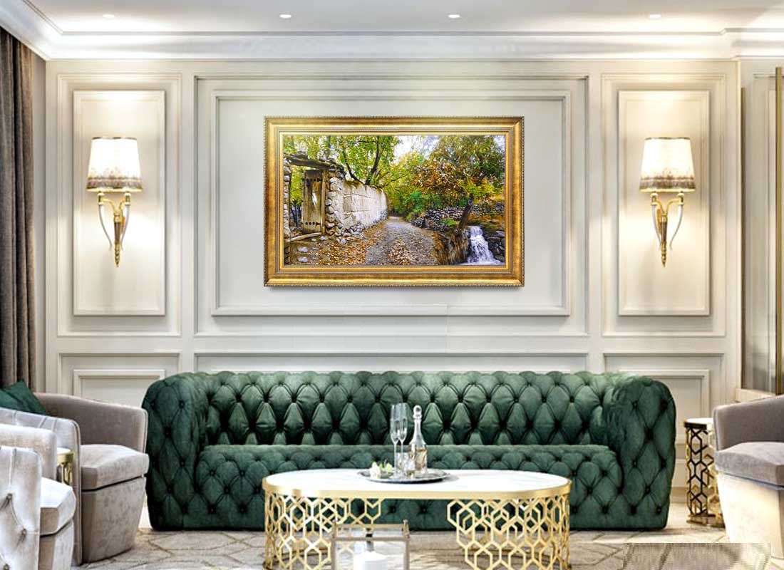 تابلو فرش طبیعت پاییز