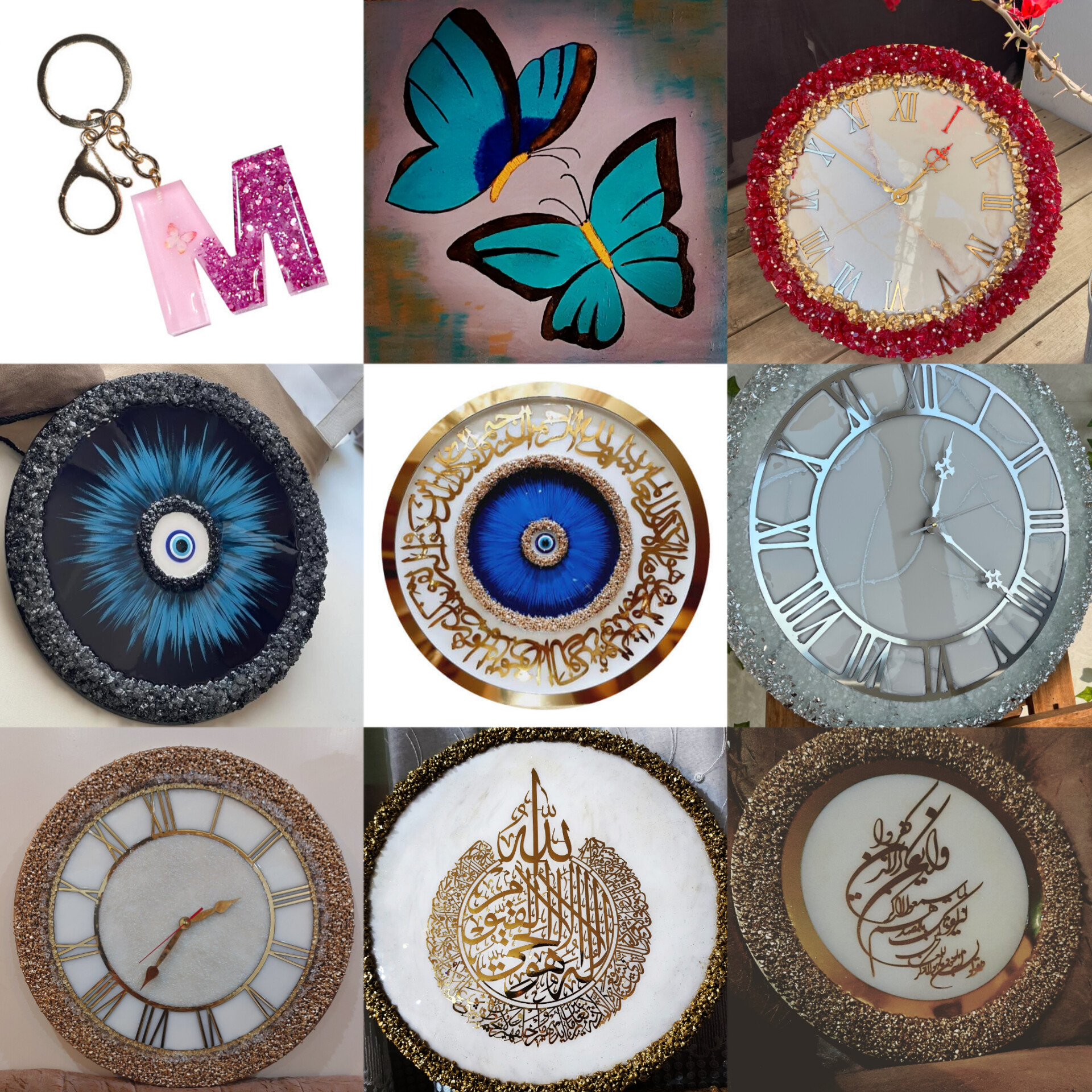 تابلو و ساعت رزین