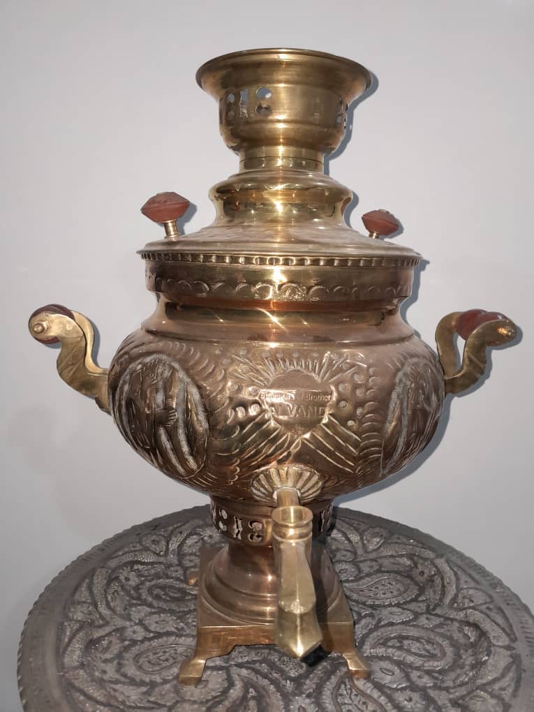 سماور زغالی برنجی قدیمی