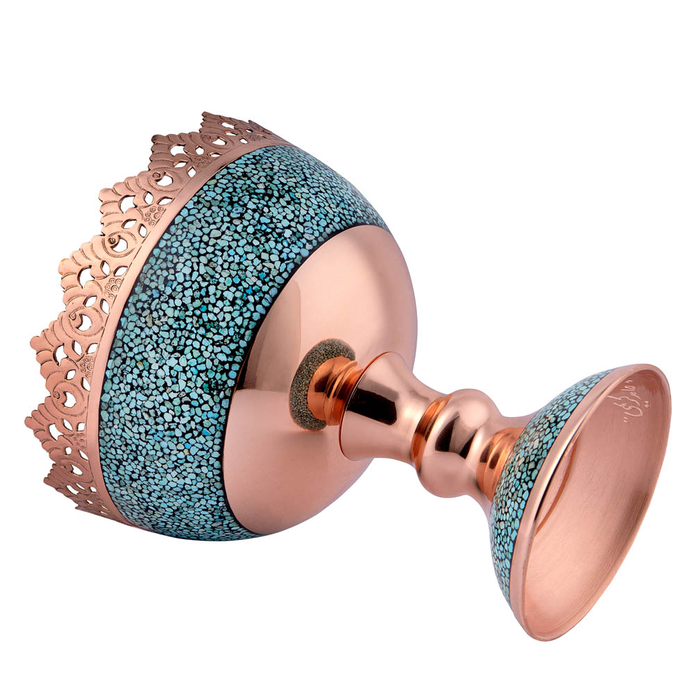 آجیل خوری مس و فیروزه کوبی