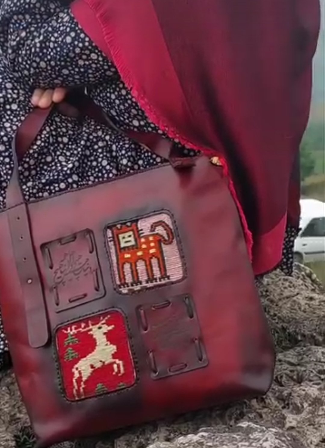 چرم طبیعی دست دوز 