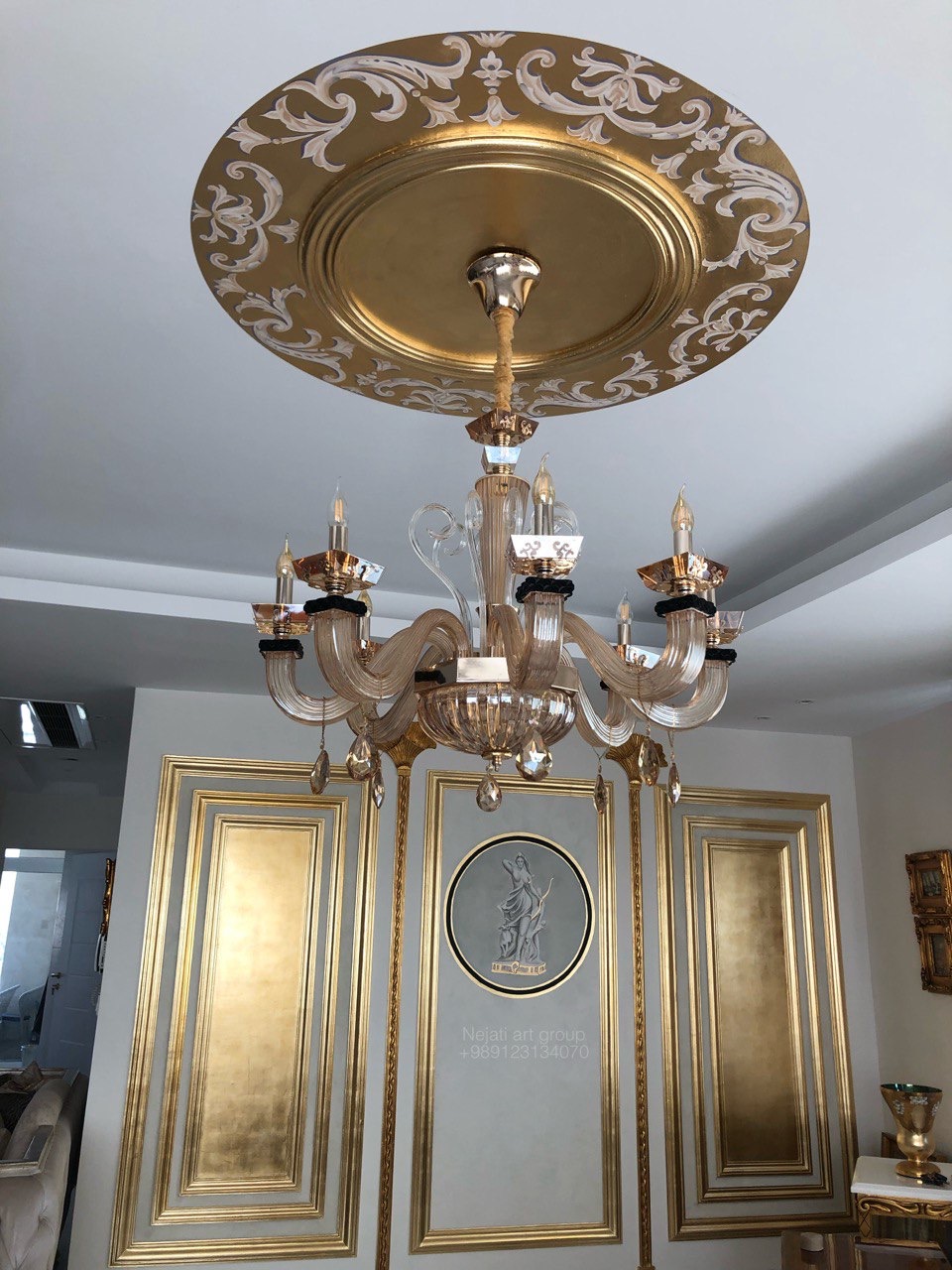 پتینه ، موتیف ، نقاشی دکوراتیو ، ورق طلا