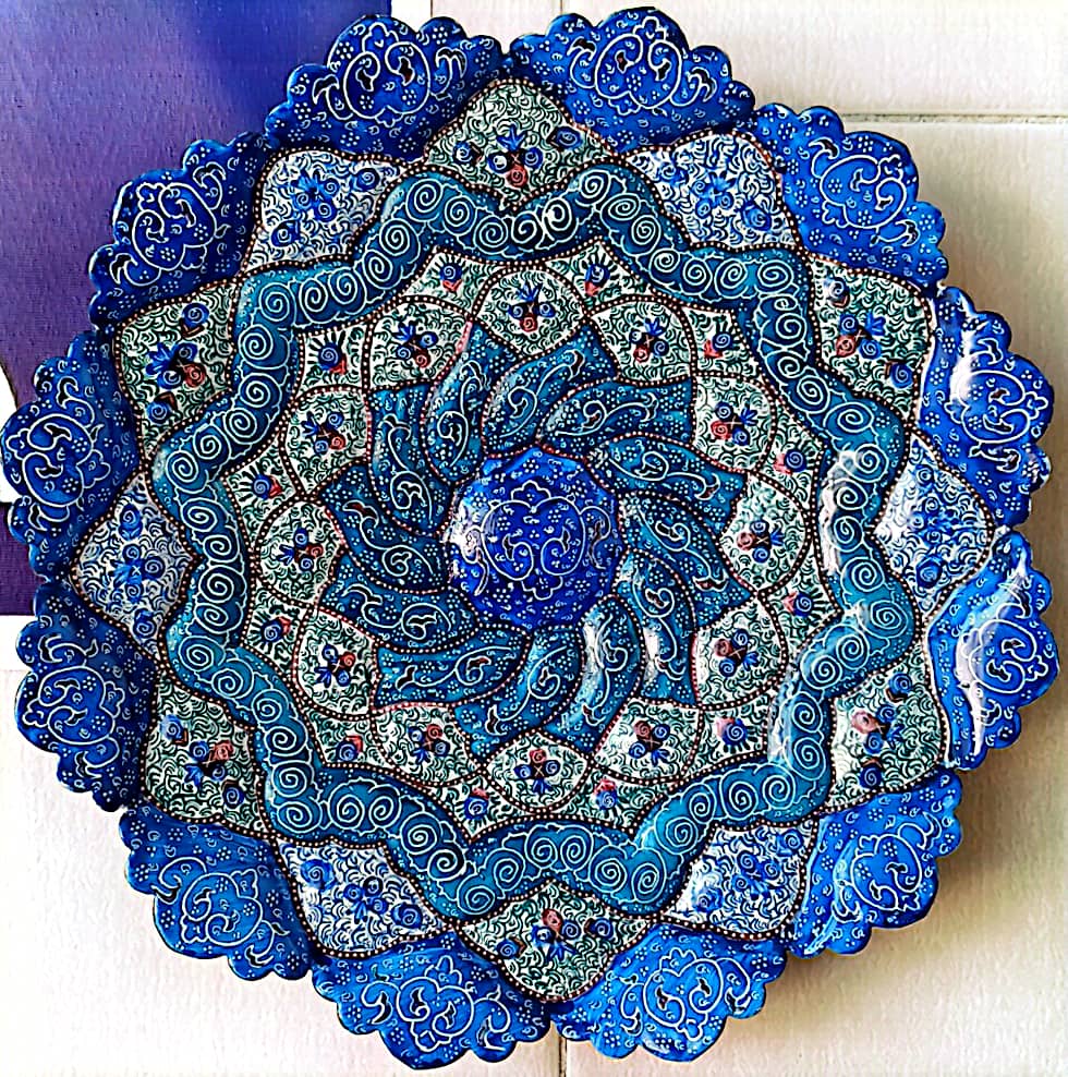 بشقاب مینا کاری