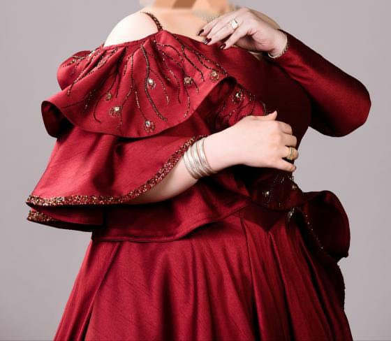 لباس عروس زرشکی