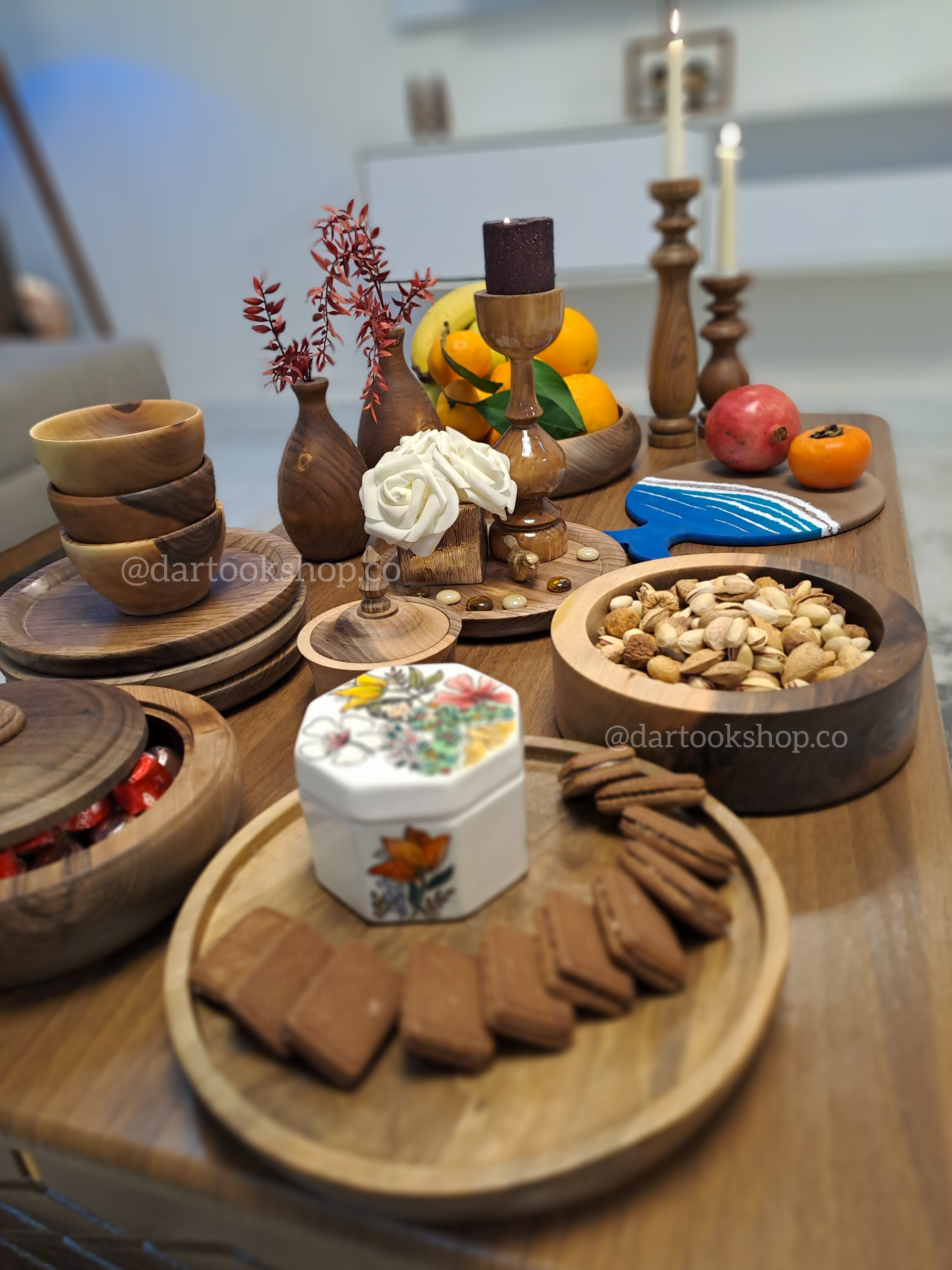 ظروف پذیرایی چوبی شیک و باکیفیت