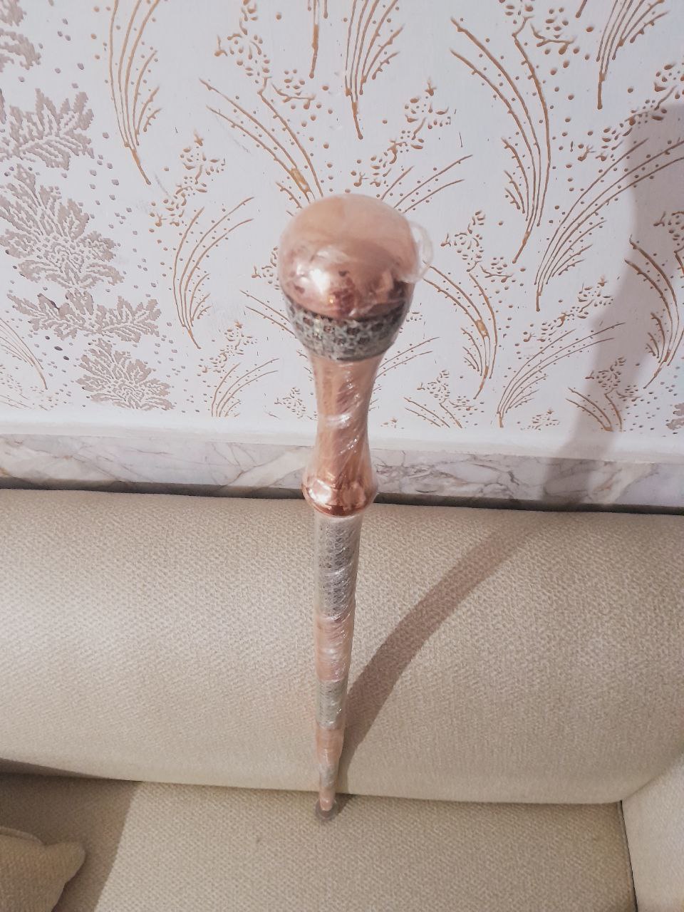 عصای مسی خاتم کاری 