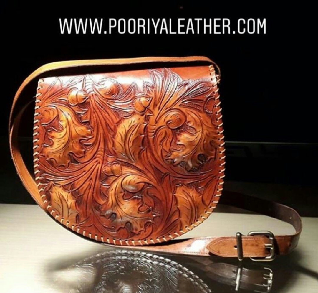 کیف چرمی صنایع دستی  خانم 