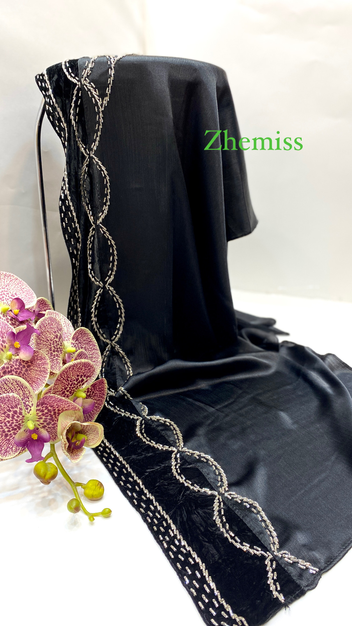 شال   جواهر دوزی دست دوز