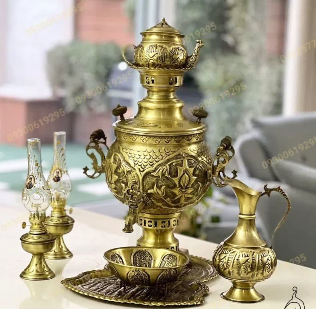 سماور قلمکاری زغالی