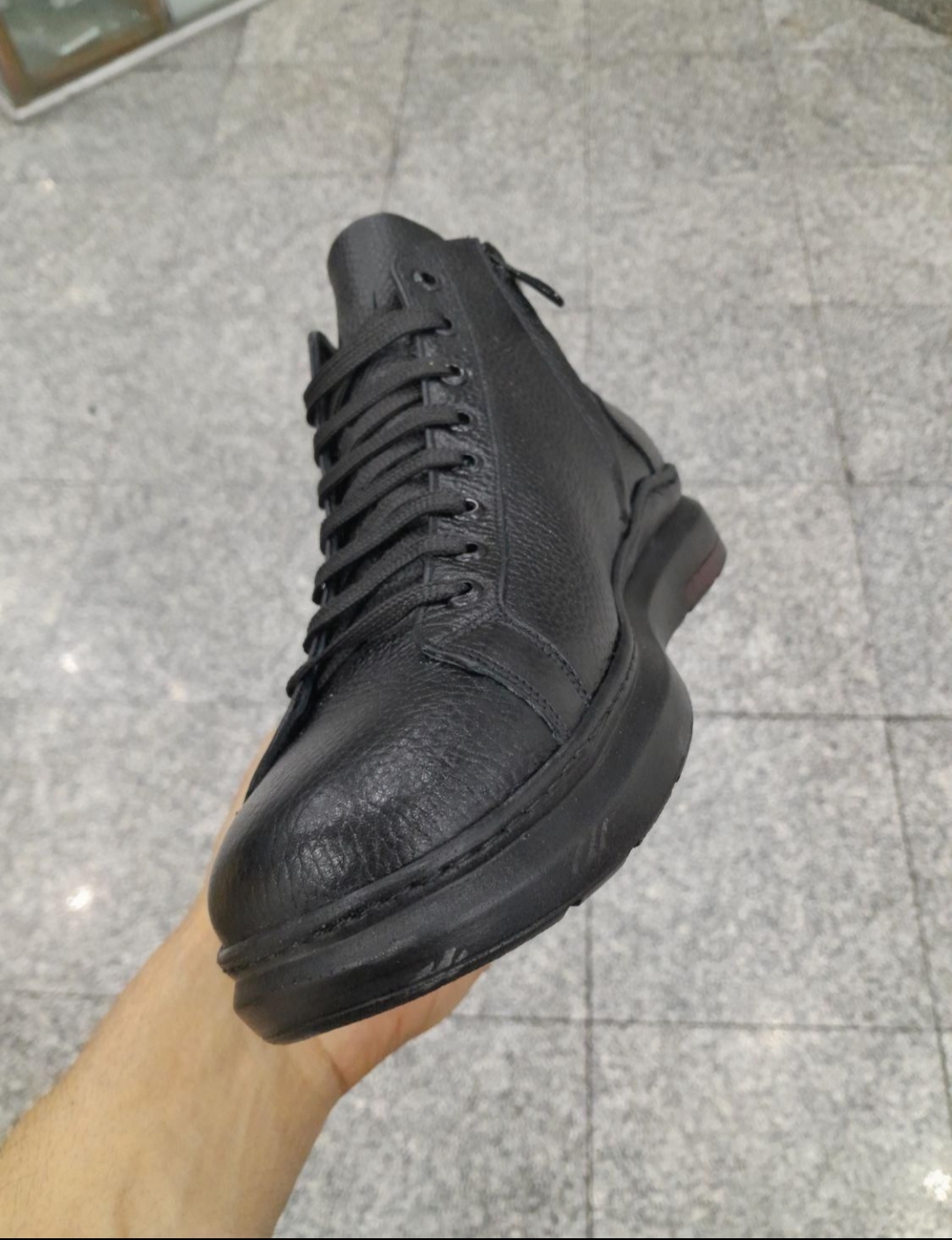 کفش چرم نیم بوت مردانه