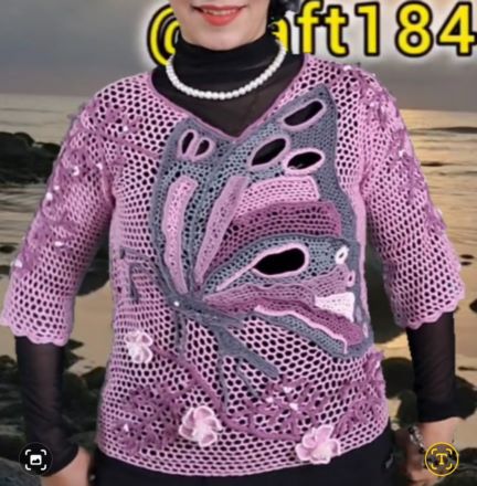 جدیدترین بلوز ایرلندی با طراحی خودم 