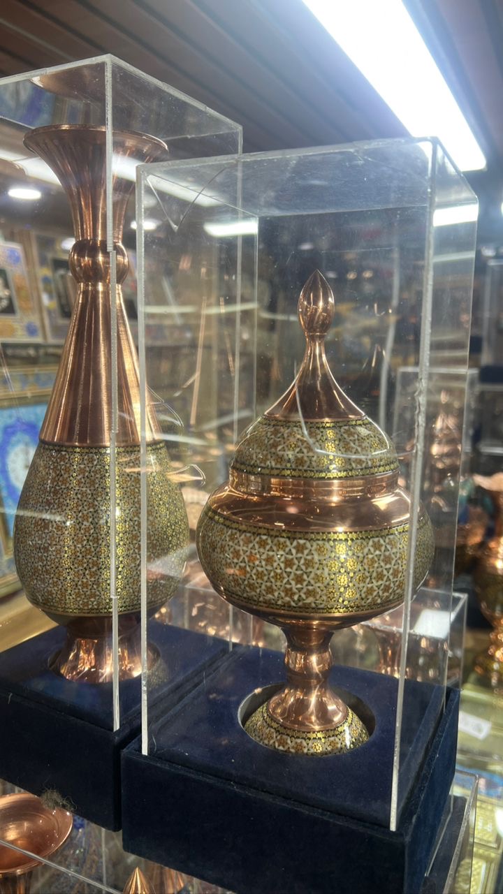 ظروف خاتم کاری و مینا کاری