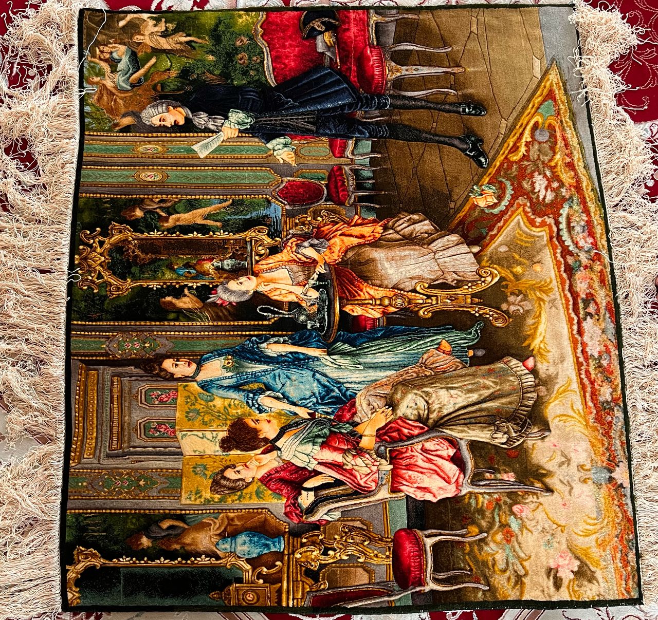 فرش دست باف چله ابریشم