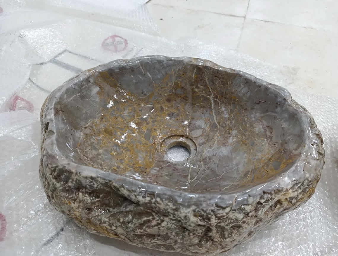 سنگ روشویی رودخانه ای