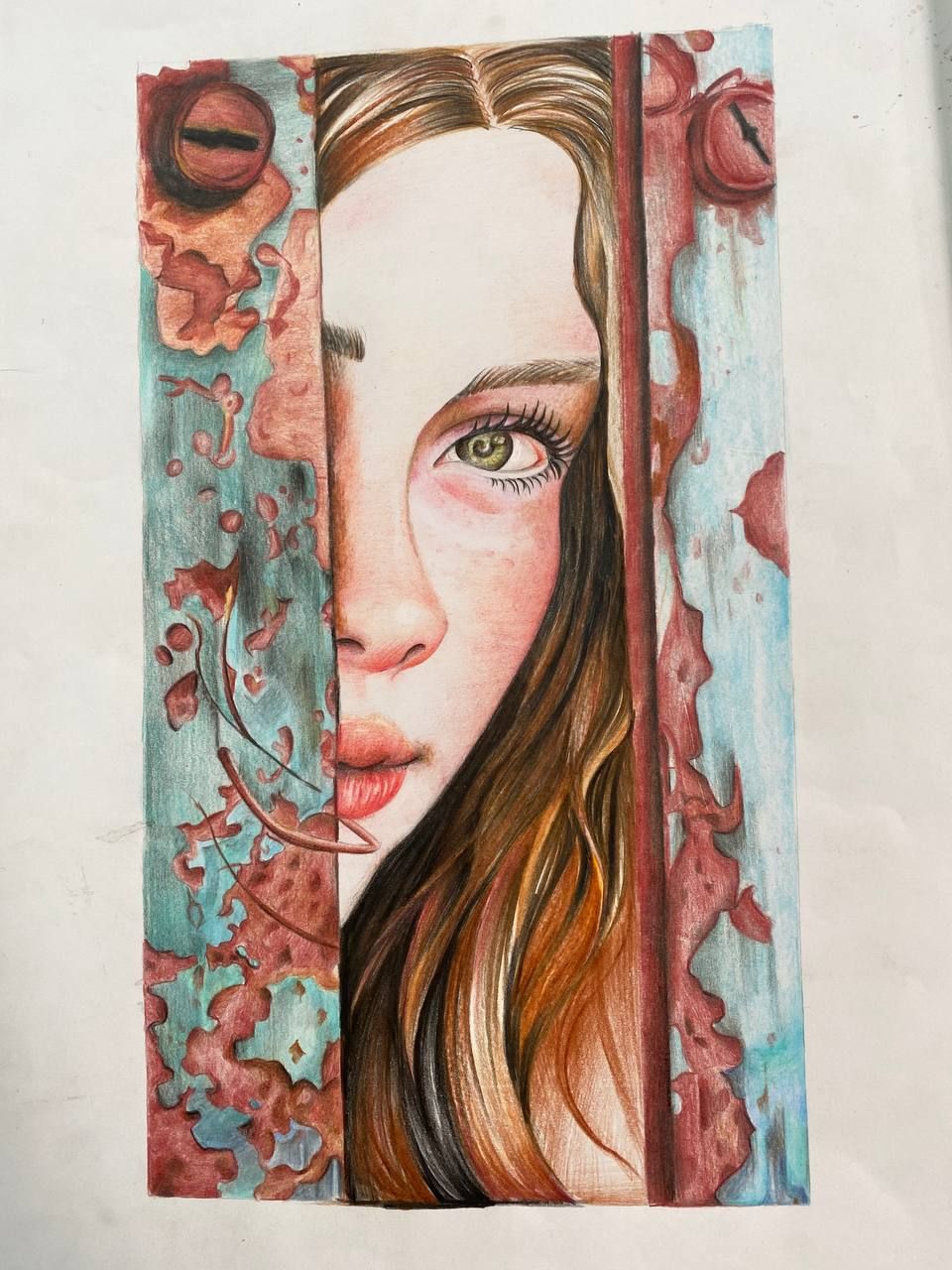 نقاشی مداد رنگ