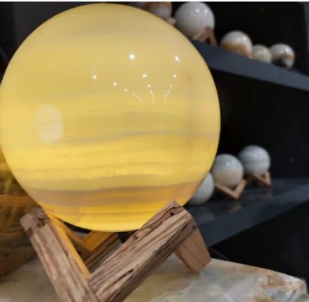 آباژور گوی سنگ مرمر طبیعی