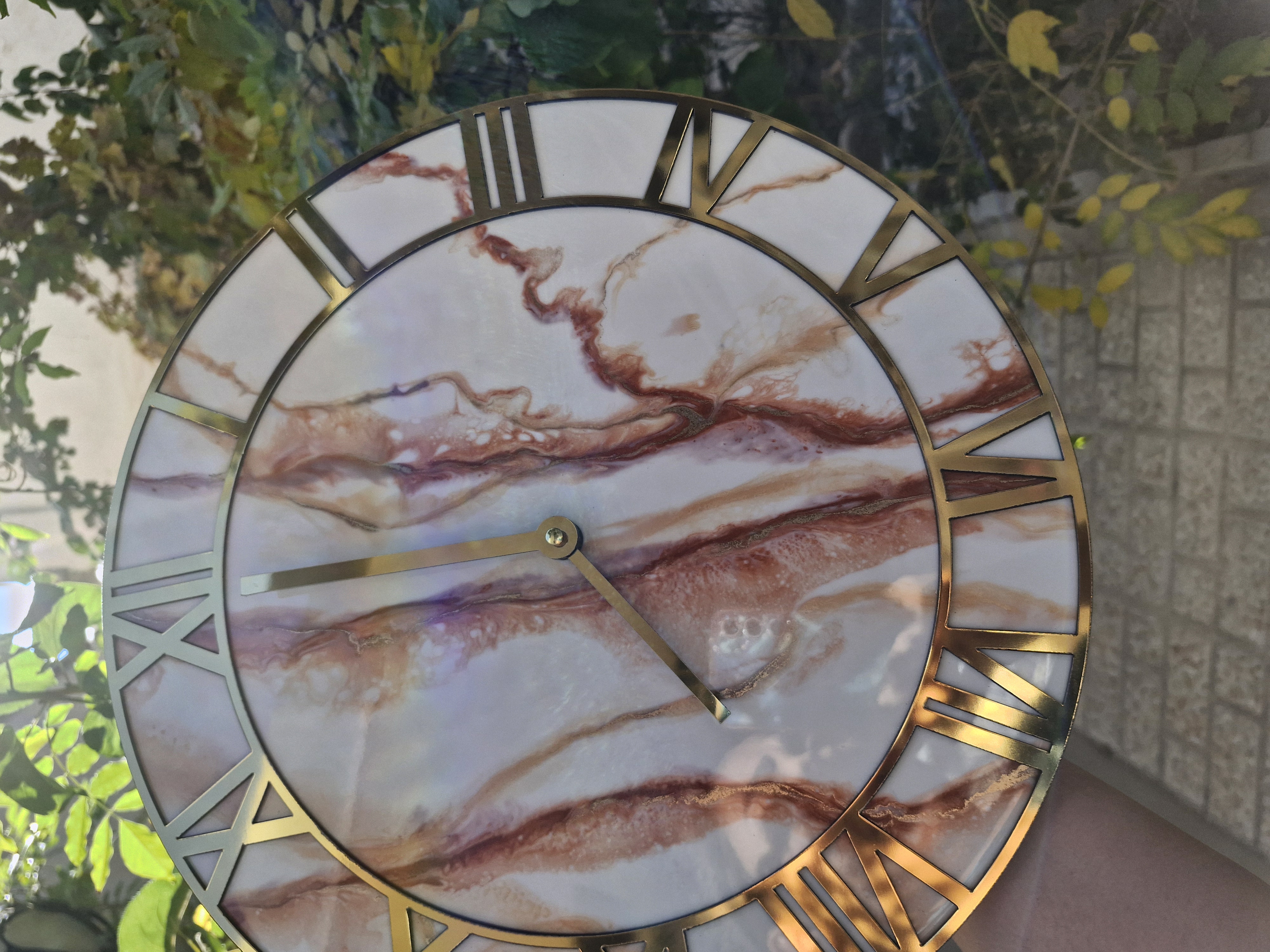 ساعت رزینی طرح مرمر