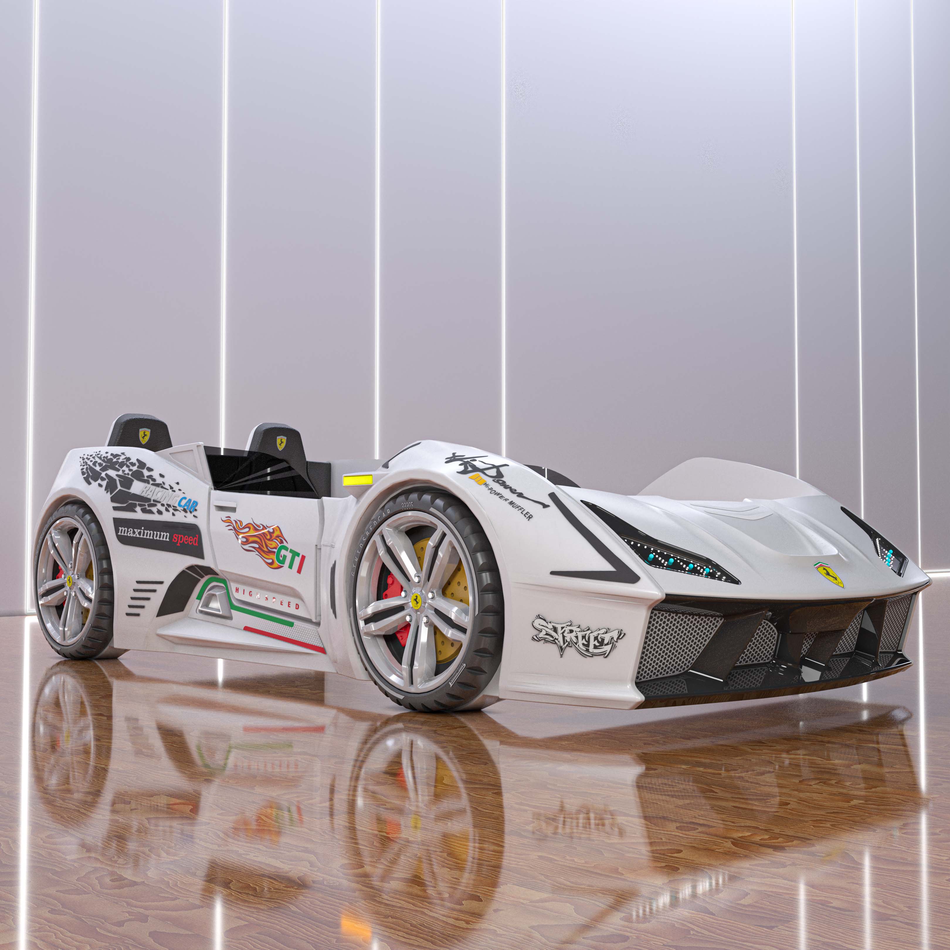 تخت ماشینی فراری تخت خواب نوجوان