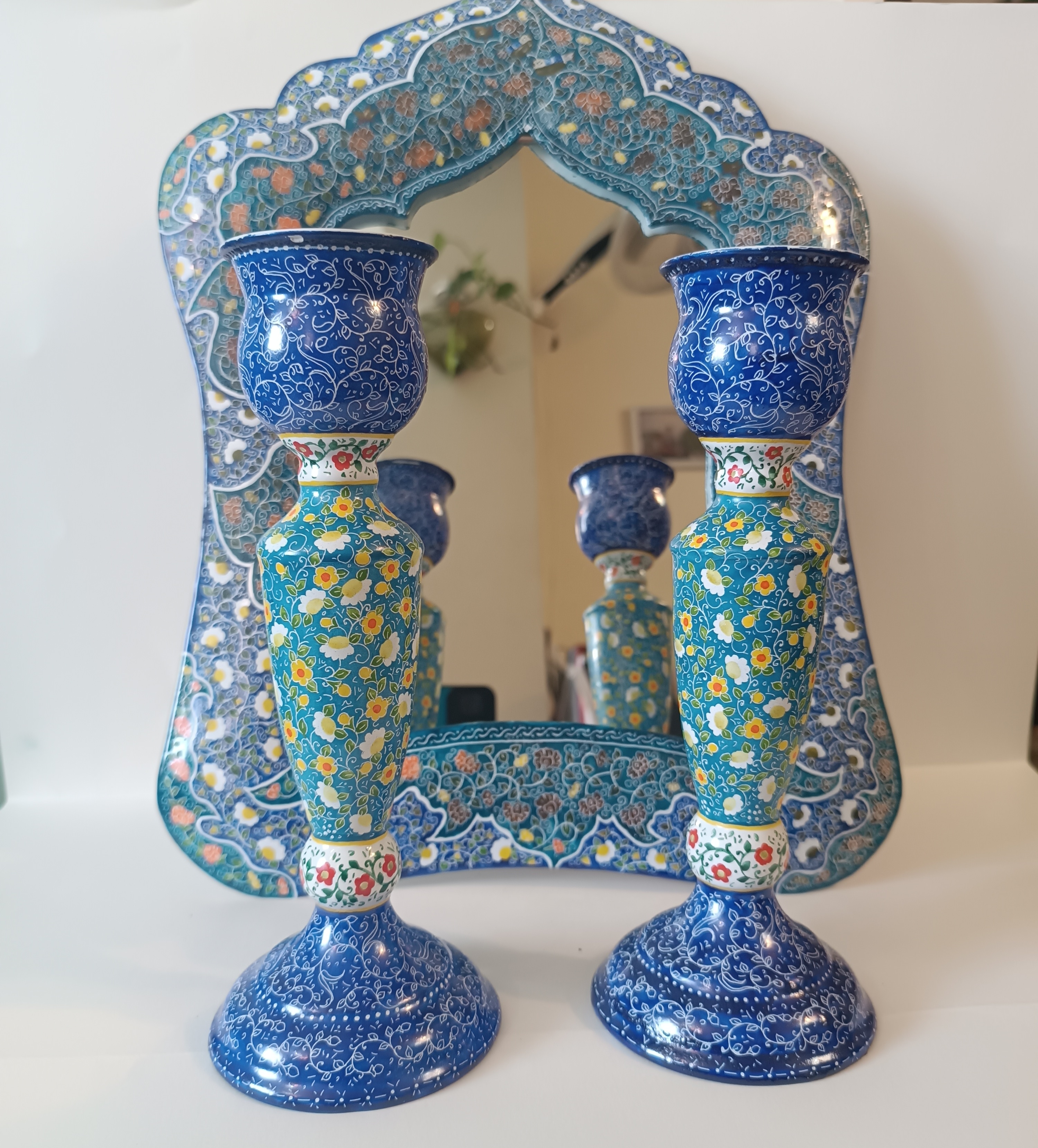 میناکاری روی مس نقاشی شیرازی 
