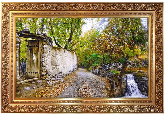 تابلو فرش طبیعت پاییز