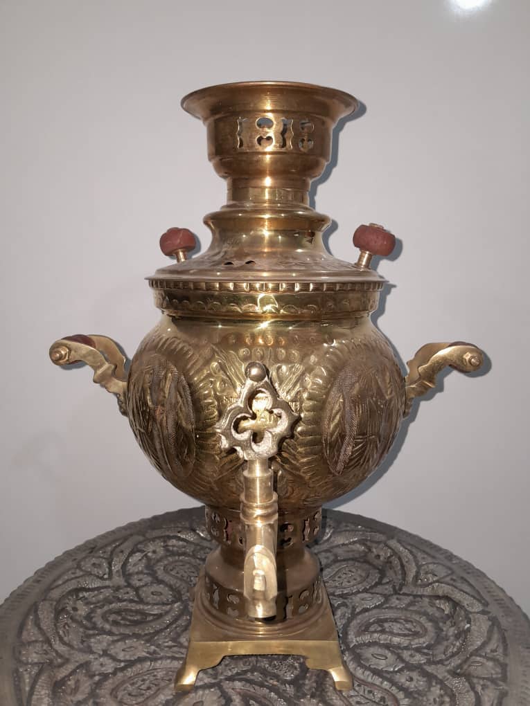 سماور زغالی برنجی قدیمی